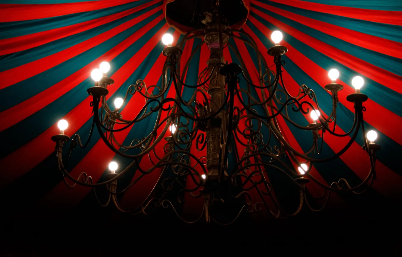 Photo wallpaper light, background, chandelier, light bulb