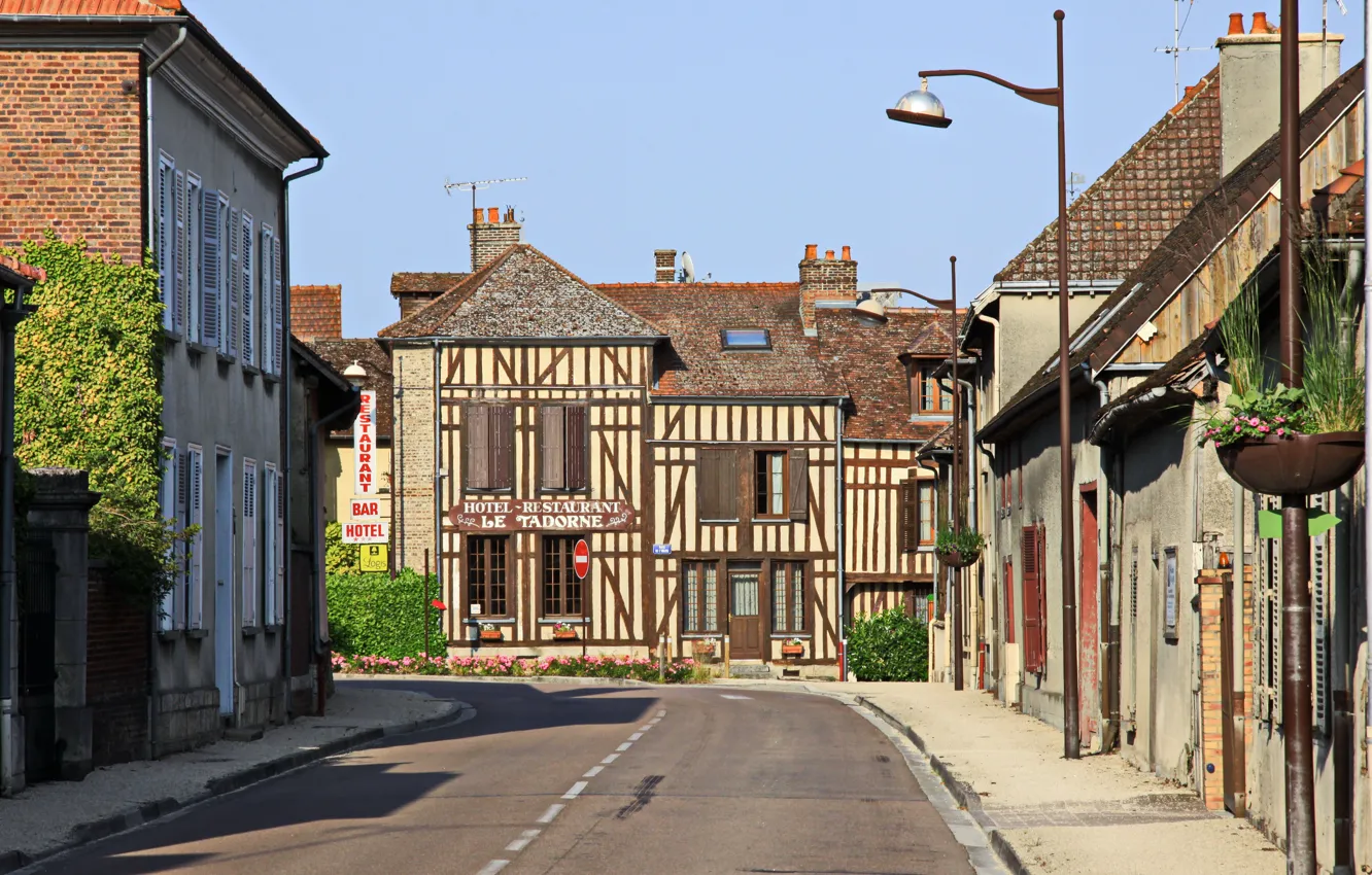 Photo wallpaper France, Home, Road, Street, Building, France, Street, Road