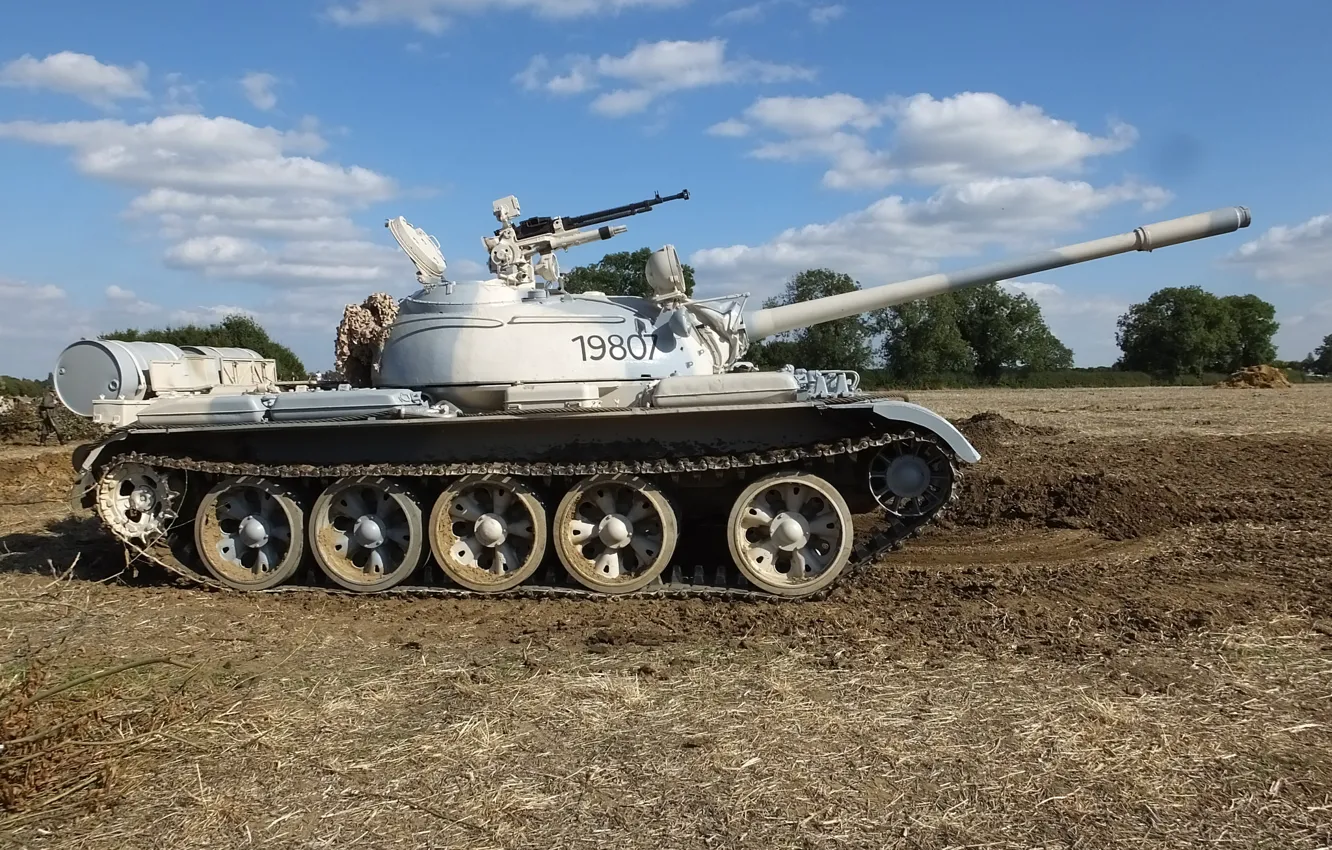 Photo wallpaper tank, armor, Soviet, average, T-55