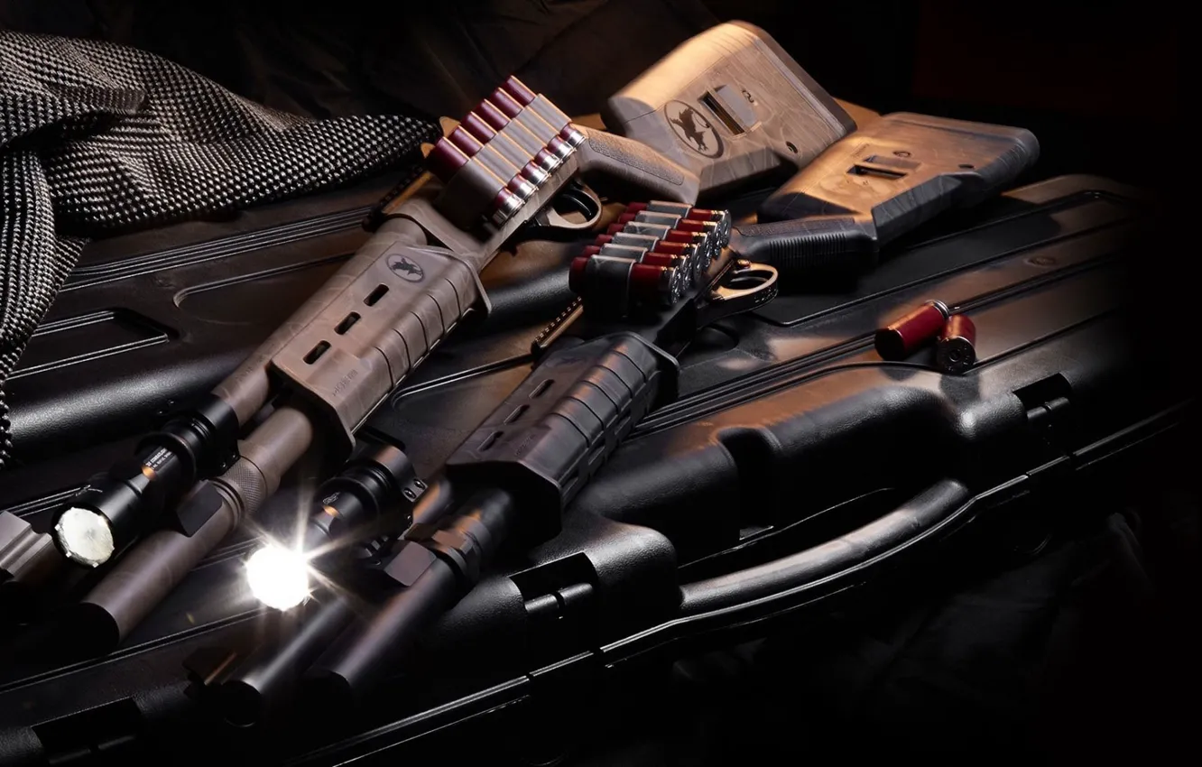 Photo wallpaper weapons, shotgun, ammunition