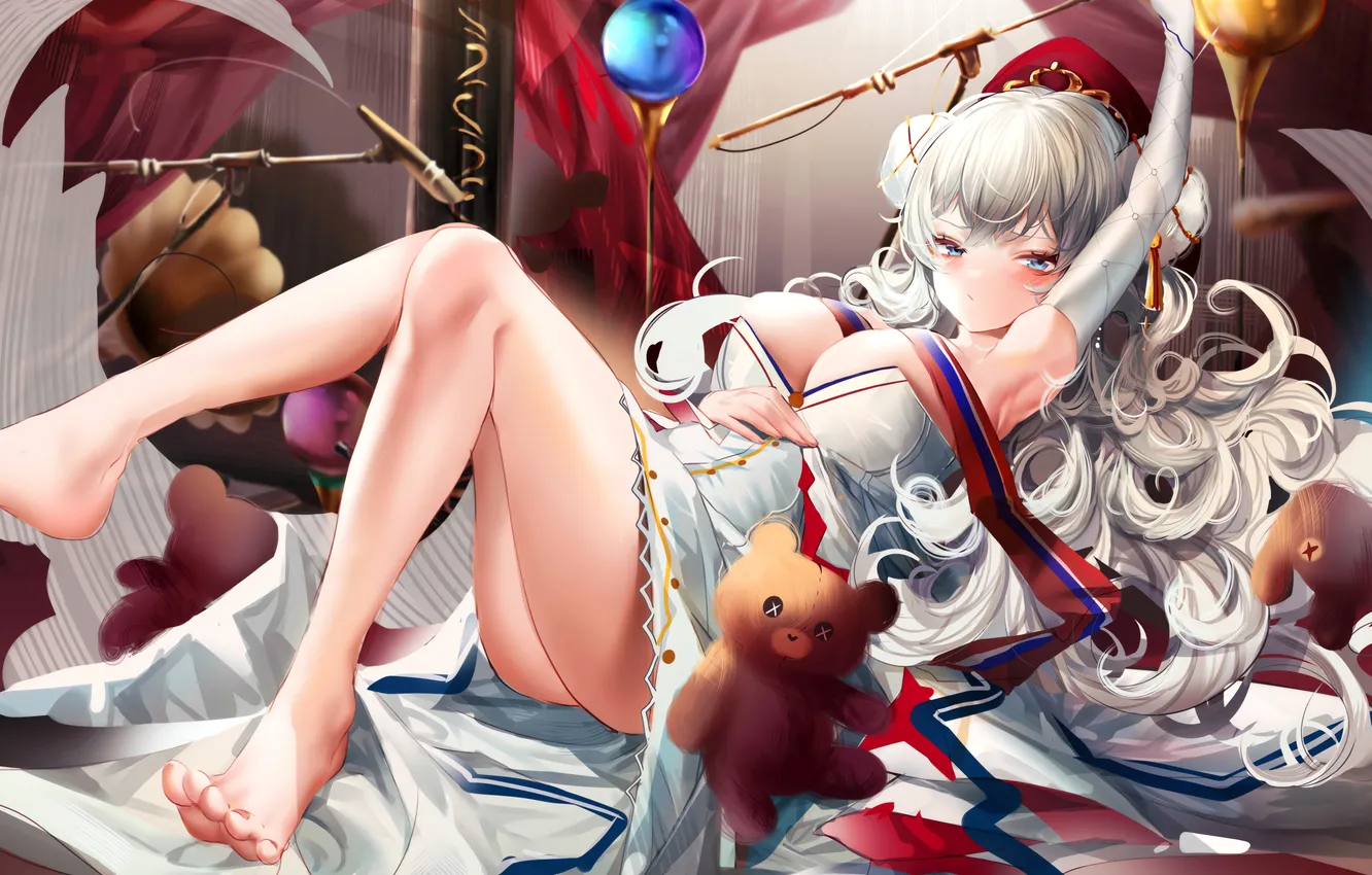 Photo wallpaper girl, sexy, ass, cleavage, long hair, dress, legs, boobs