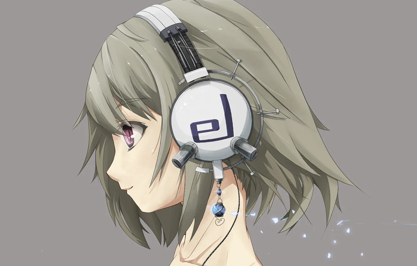 Photo wallpaper girl, music, anime