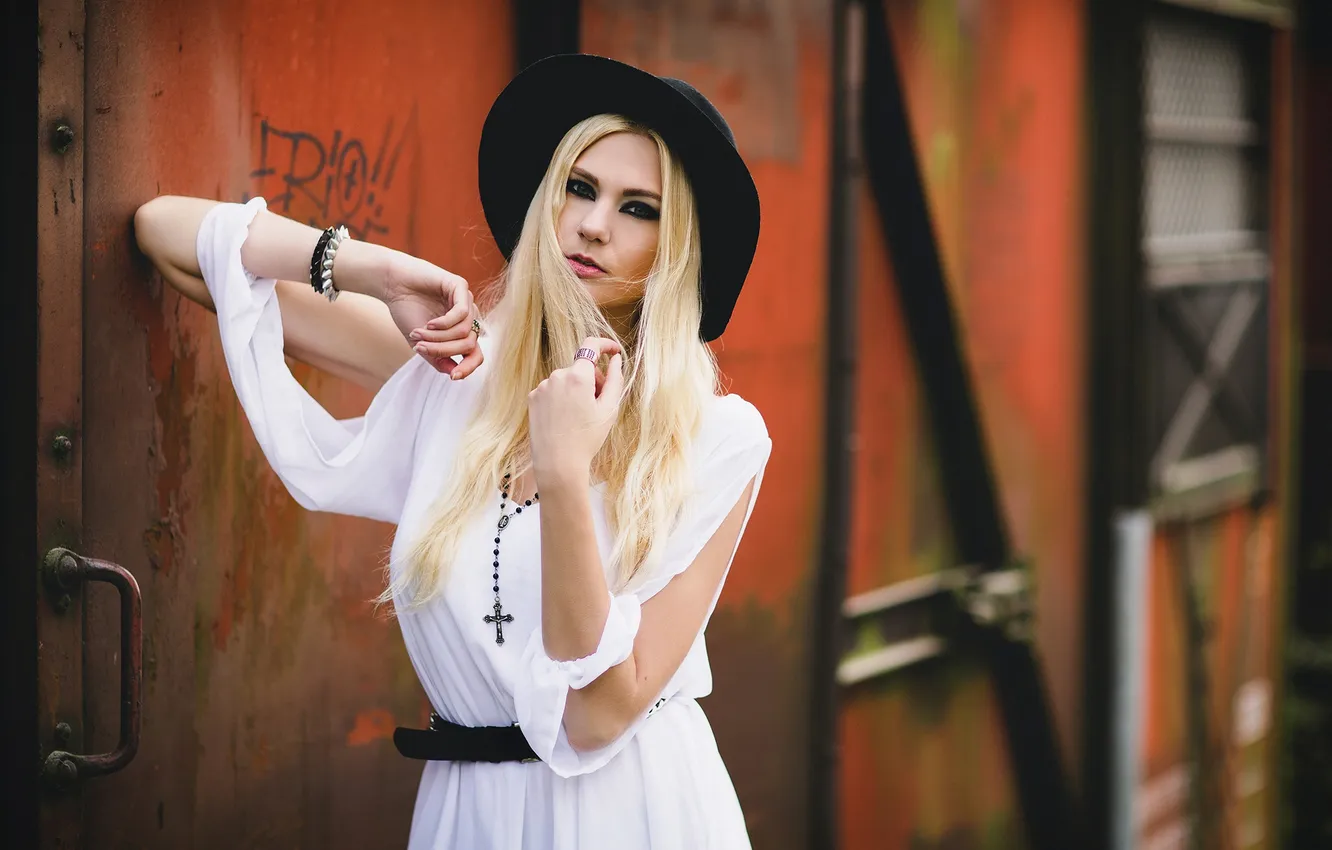 Photo wallpaper portrait, hat, Kim