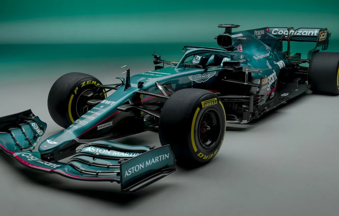 Photo wallpaper green, background, Aston Martin, racing car, Aston Martin AMR21, AMR21