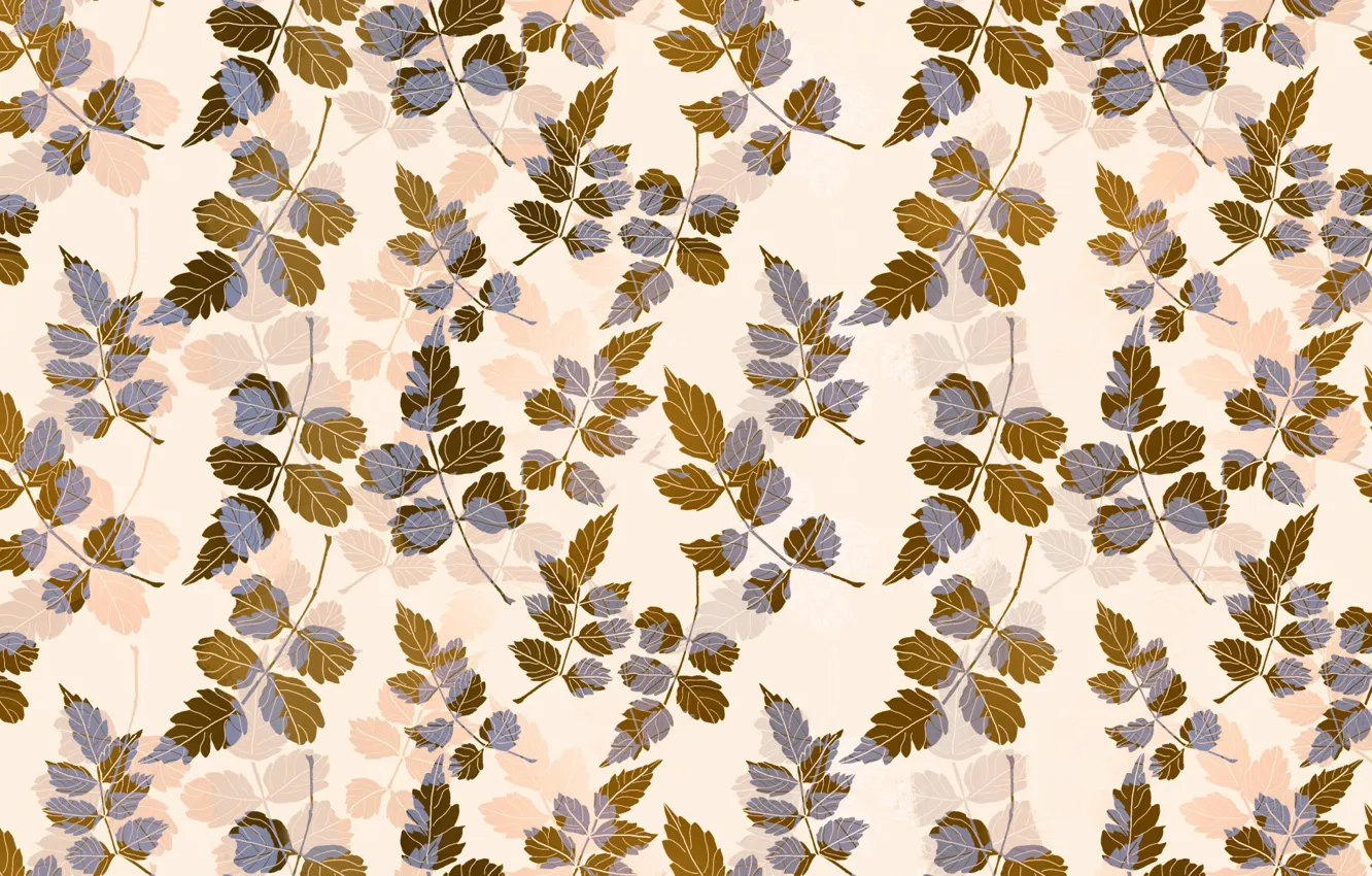 Photo wallpaper leaves, background, twigs