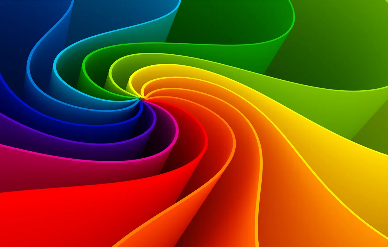 Photo wallpaper strip, rainbow, range, the cycle