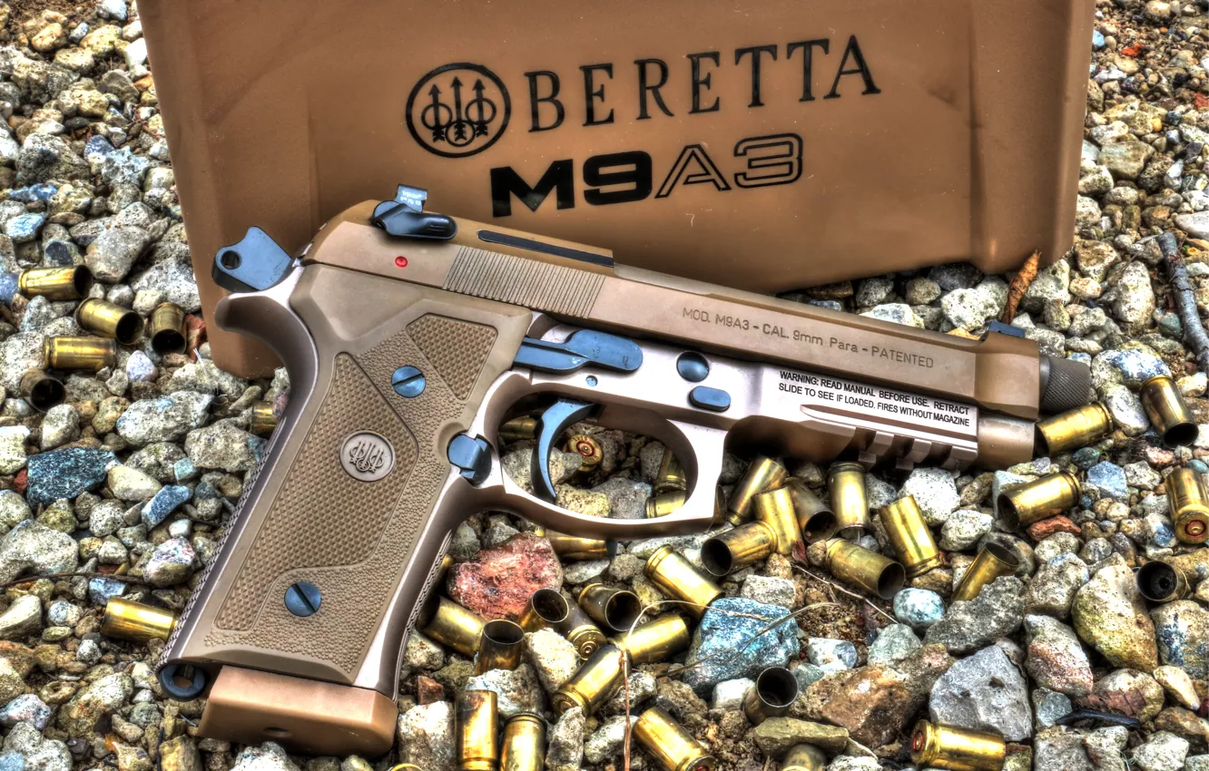 Photo wallpaper gun, sleeve, Beretta, M9A3