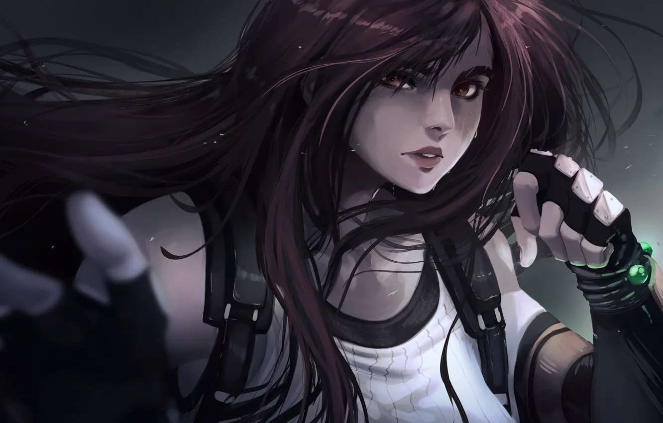 Photo wallpaper look, girl, Final Fantasy, Typhus, long hair
