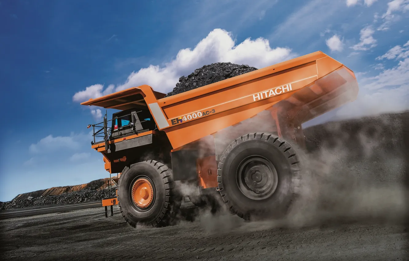 Photo wallpaper dump truck, Hitachi, EH4000AC