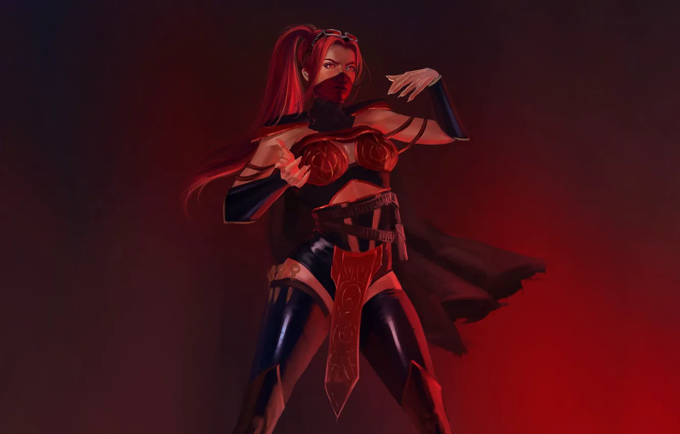 Photo wallpaper fighter, art, characters, Mortal Kombat, Mortal Kombat, Scarlet, Skarlet, MK