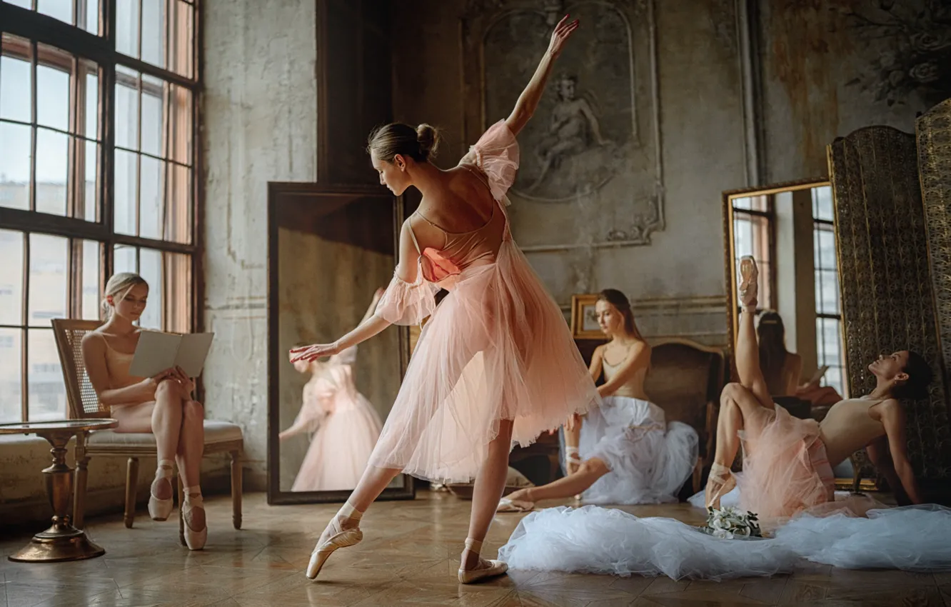 Photo wallpaper girl, grace, ballerina, pack, ballet, Pointe shoes, George Chernyadev, Georgy Chernyadyev