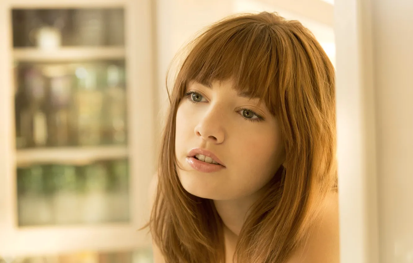 Photo wallpaper look, face, model, Lena Anderson