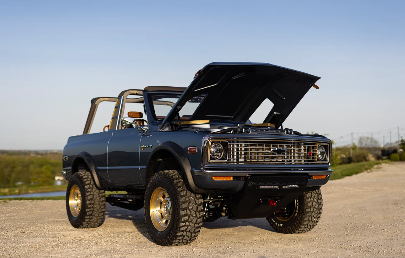 Photo wallpaper Chevrolet, road, 1972, SEMA, Ringbrothers, 2022, SEMA 2022, Ringbrothers Chevrolet K5 Blazer Bully