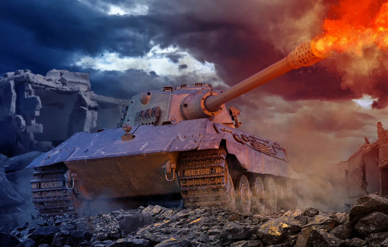 Photo wallpaper WoT, World of Tanks, E75, wotart, anderarts, E75
