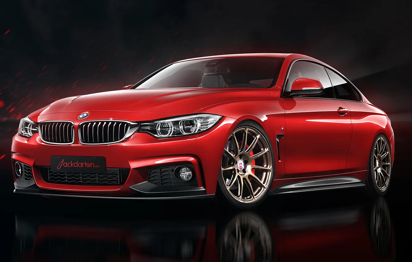 Photo wallpaper BMW, red, Front, Coupe, 4 Series, F32, 435i