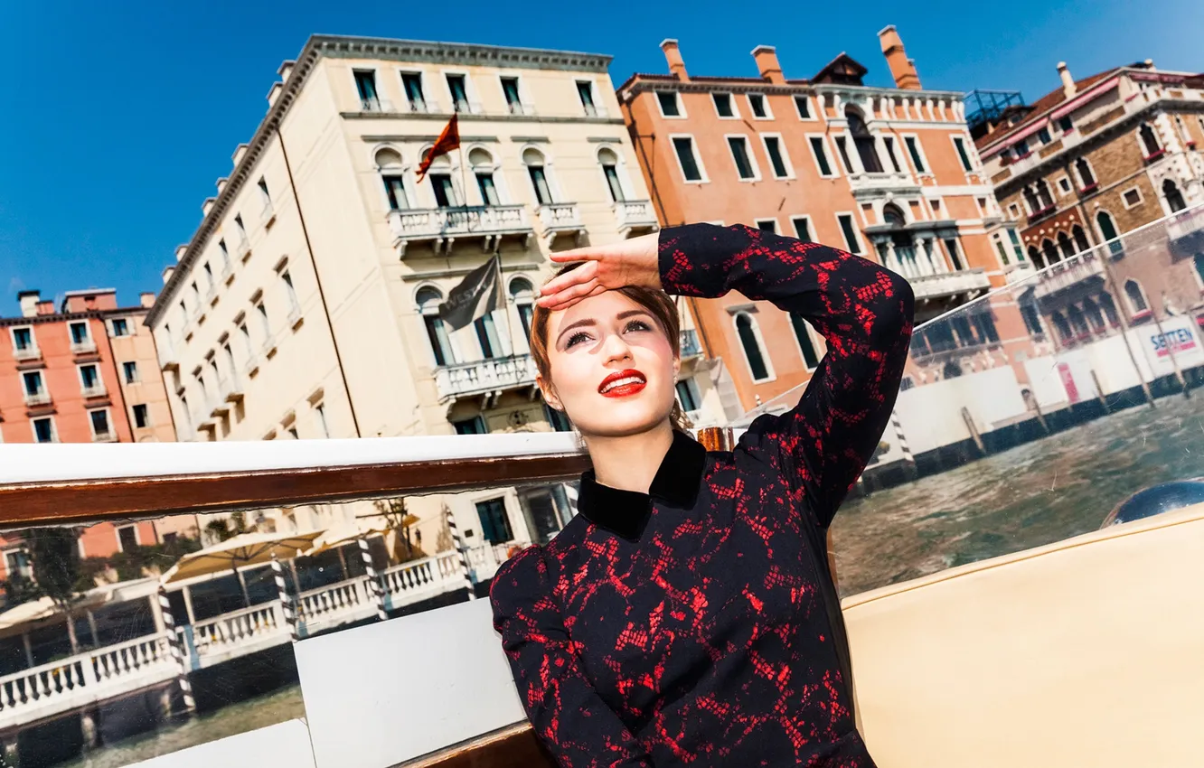 Photo wallpaper photoshoot, Dianna Agron, Glamour