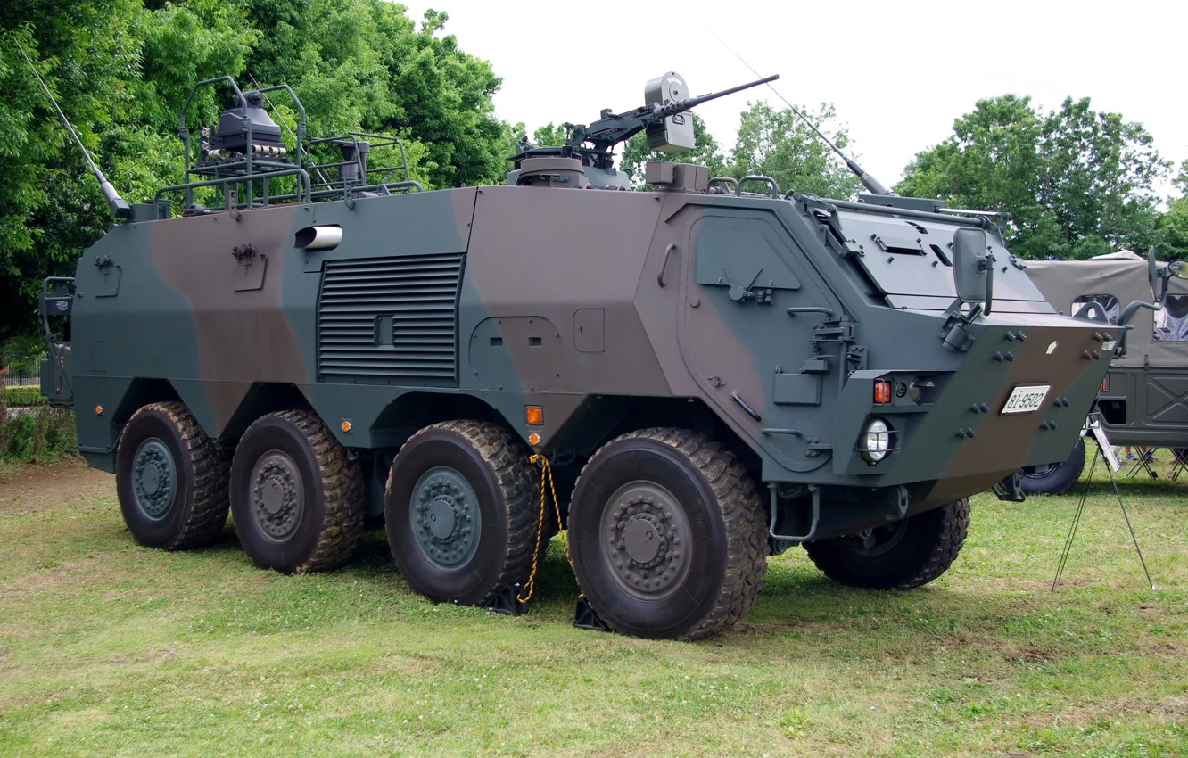 Photo wallpaper gun, military, weapon, armored, vegetation, machine gun, armored vehicle