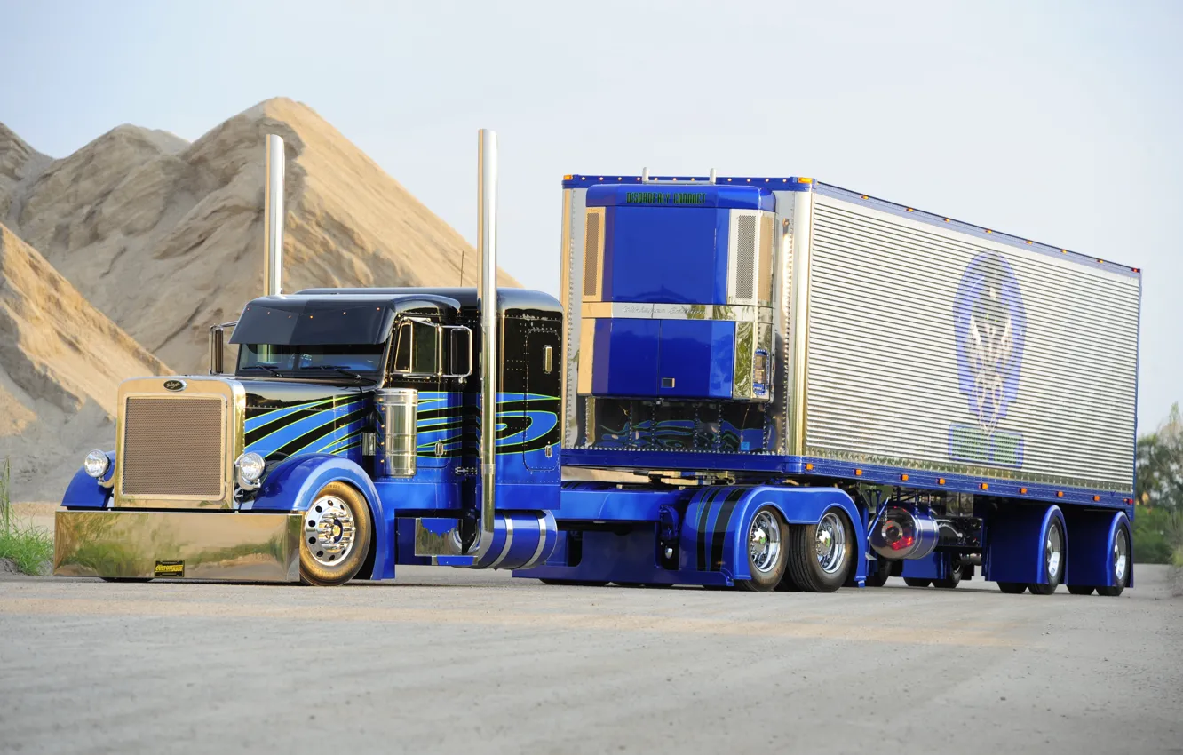 Wallpaper Blue, Truck, Peterbilt, Silver, Edition, Whisper, 6x4 for ...