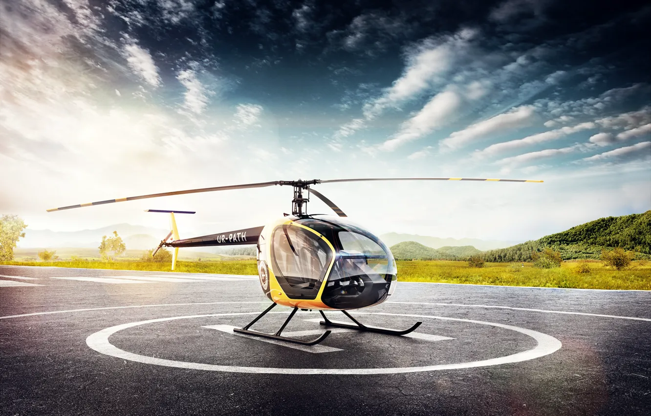 Photo wallpaper helicopter, scout, Scout, artlebedev, SL-230