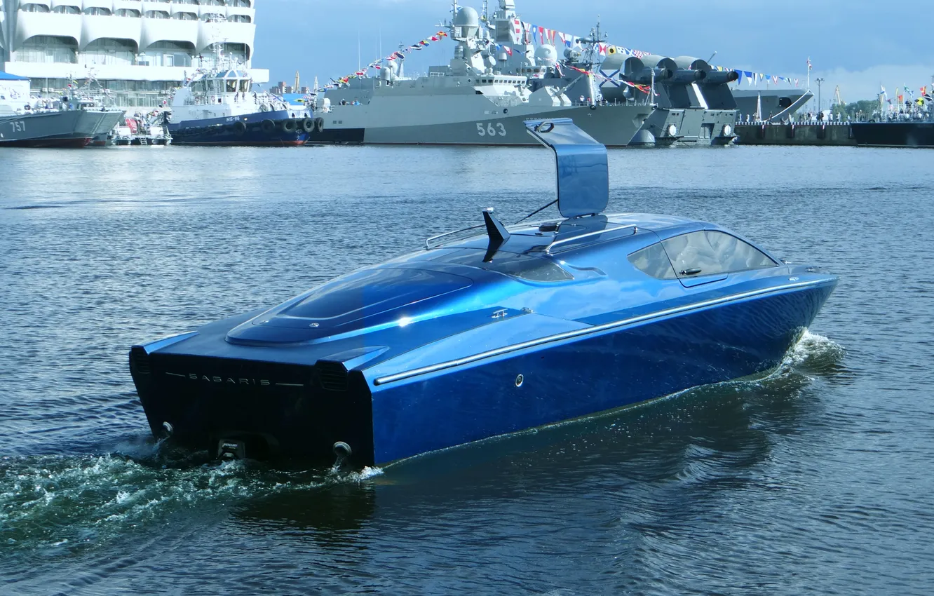 Photo wallpaper boat, Sagaris, hydrofoils
