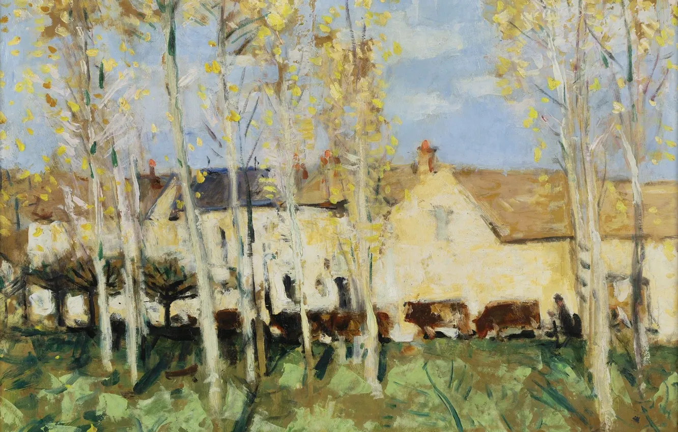 Photo wallpaper landscape, picture, Pierre Eugène Montesin, Pierre-Eugene Montezin, Misy-Sur-Yon