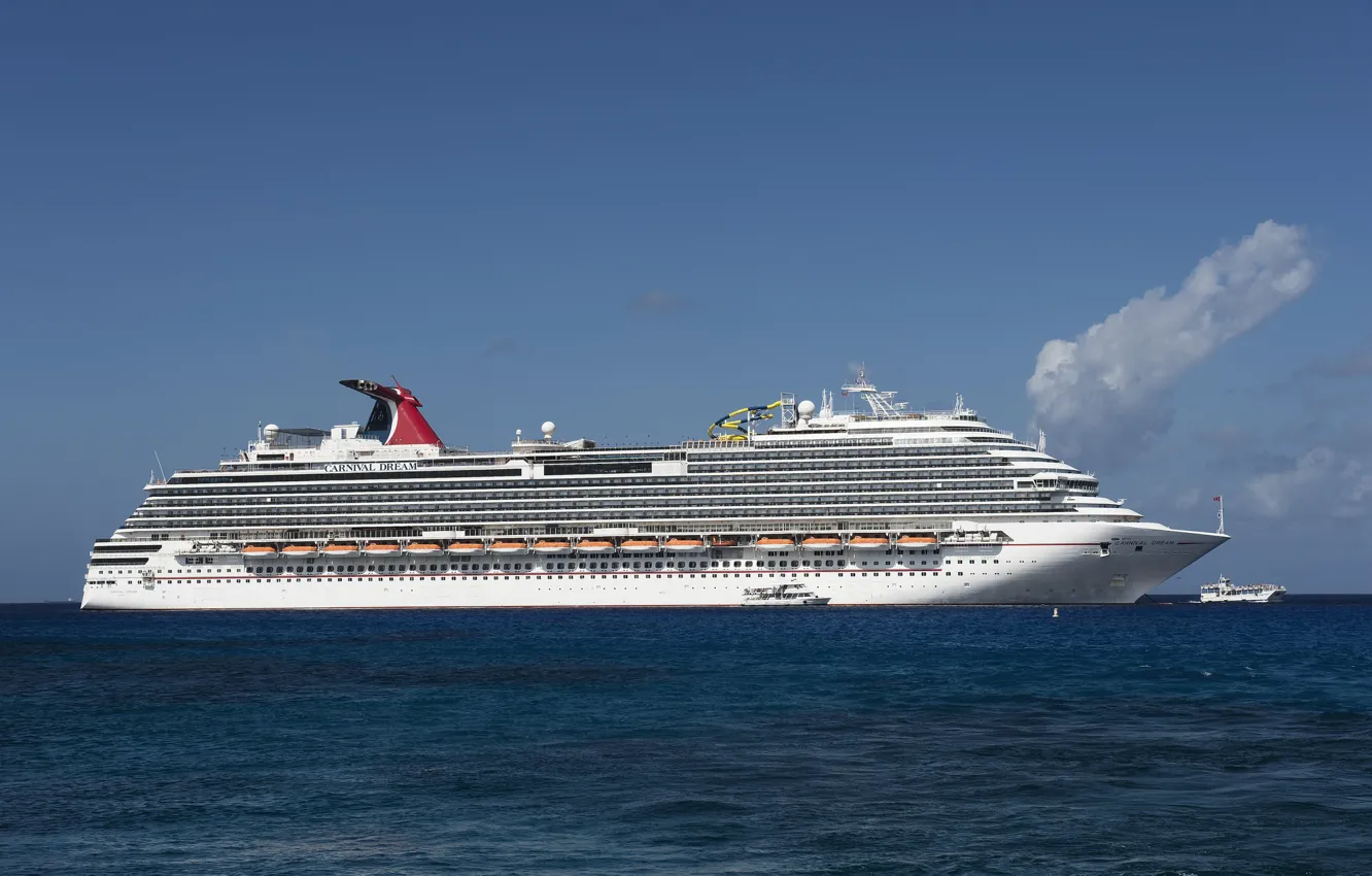 Photo wallpaper sea, the sky, cruise liner