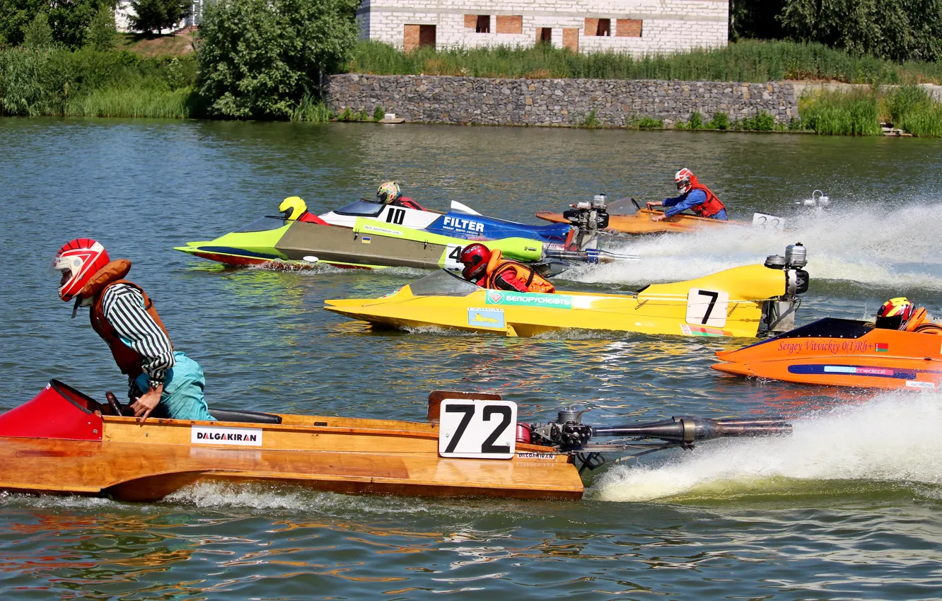 Photo wallpaper race, boat, speed