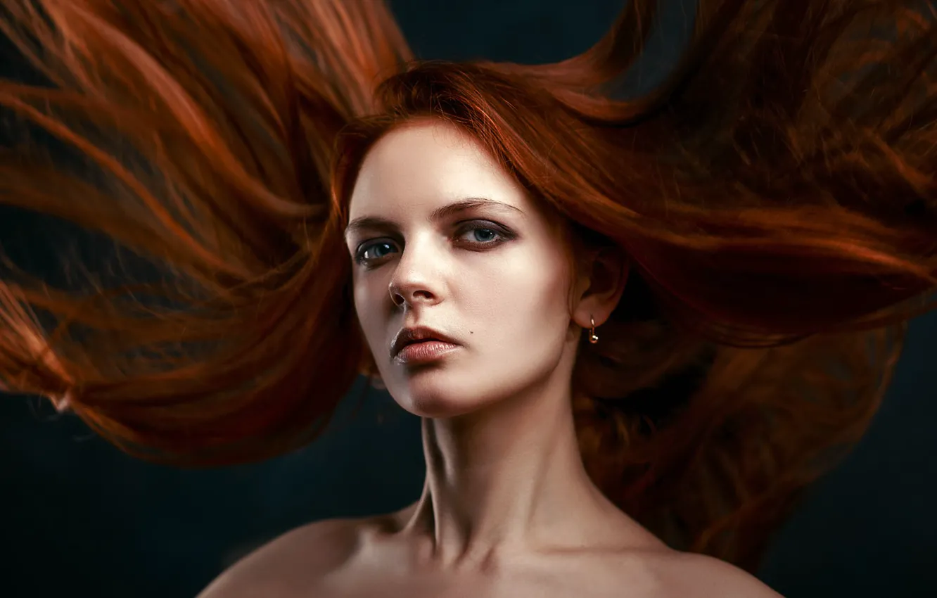 Photo wallpaper hair, makeup, redhead, stroke
