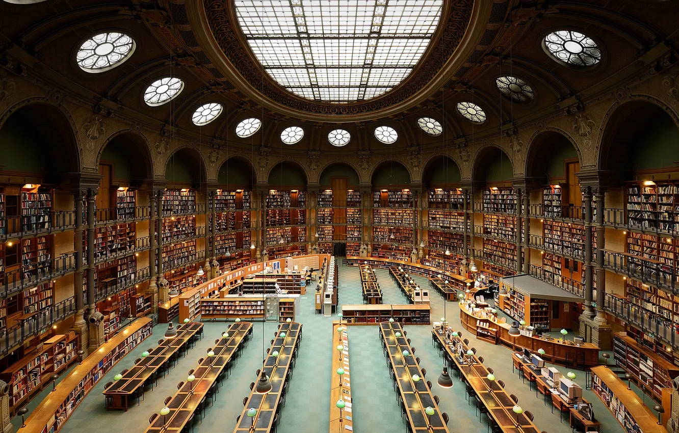 Photo wallpaper Paris, France, saint genevieve library
