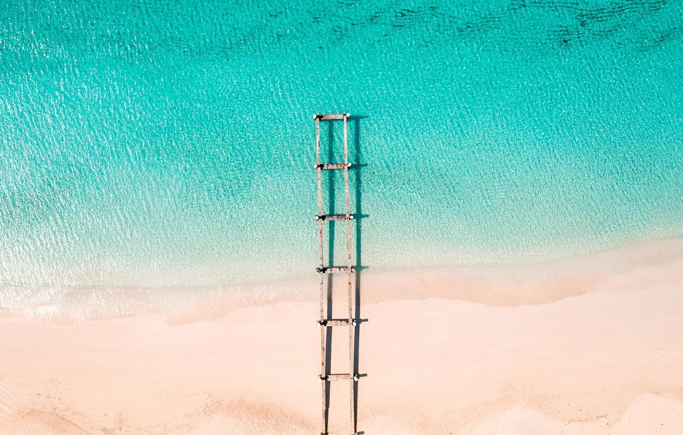 Photo wallpaper sand, beach, water, transparency, the ocean, shore, turquoise, the