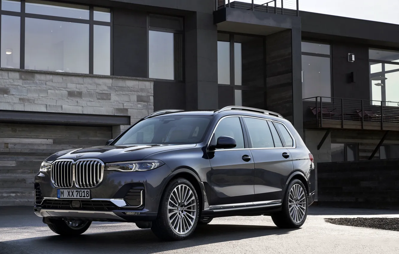 Photo wallpaper BMW, 2018, crossover, SUV, 2019, BMW X7, the building, X7