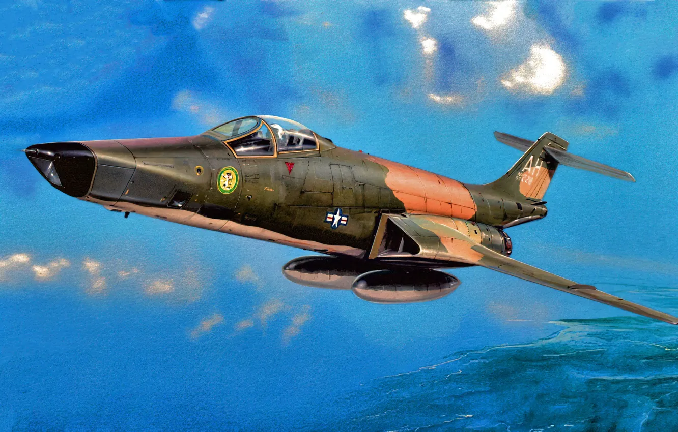 Photo wallpaper art, airplane, aviation, jet, F-101c Voodoo