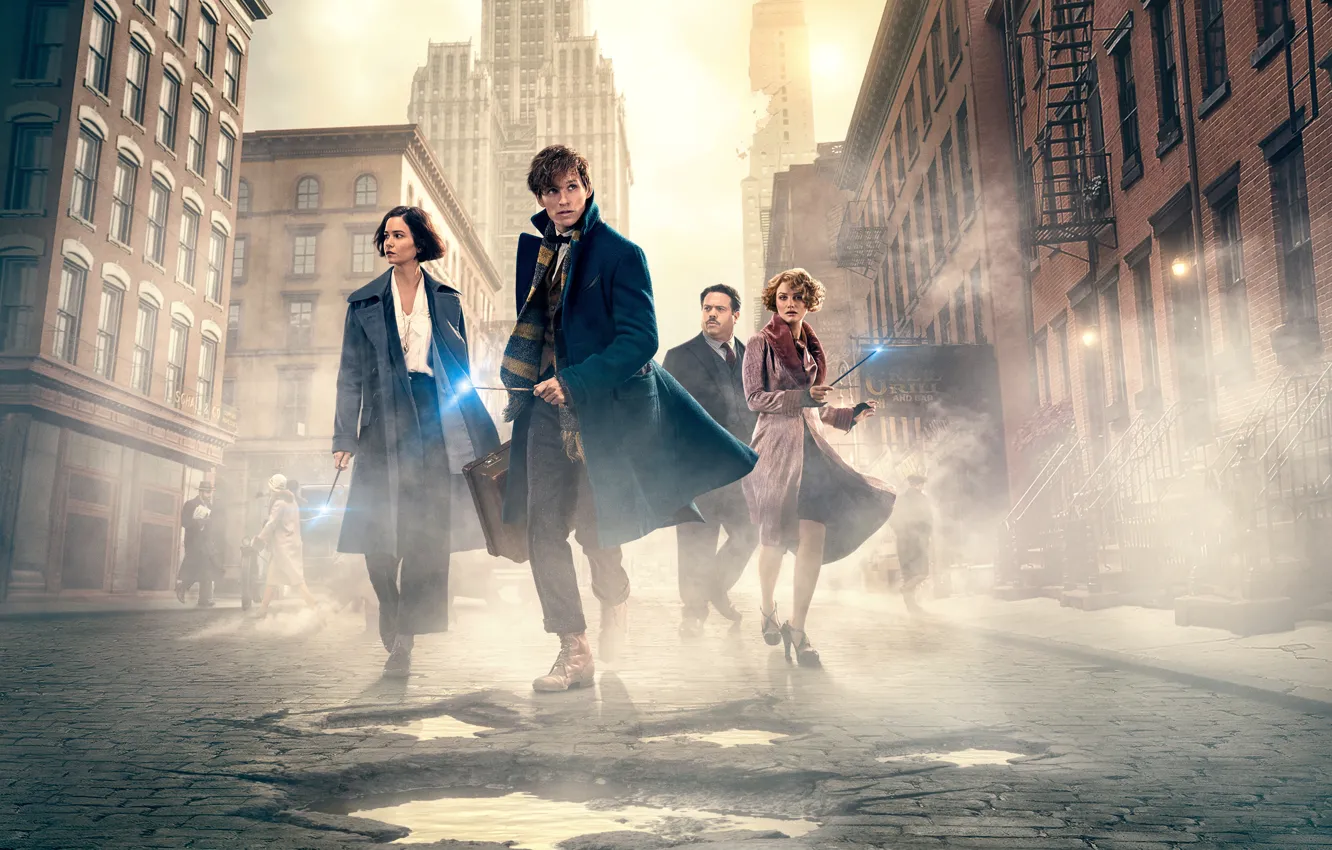 Photo wallpaper magic, the wizard, New York, Fantastic beasts and where they live