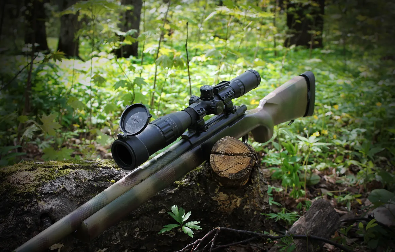 Photo wallpaper spring, sniper, rifle, sniper, rifle, 2016, scribal, M24