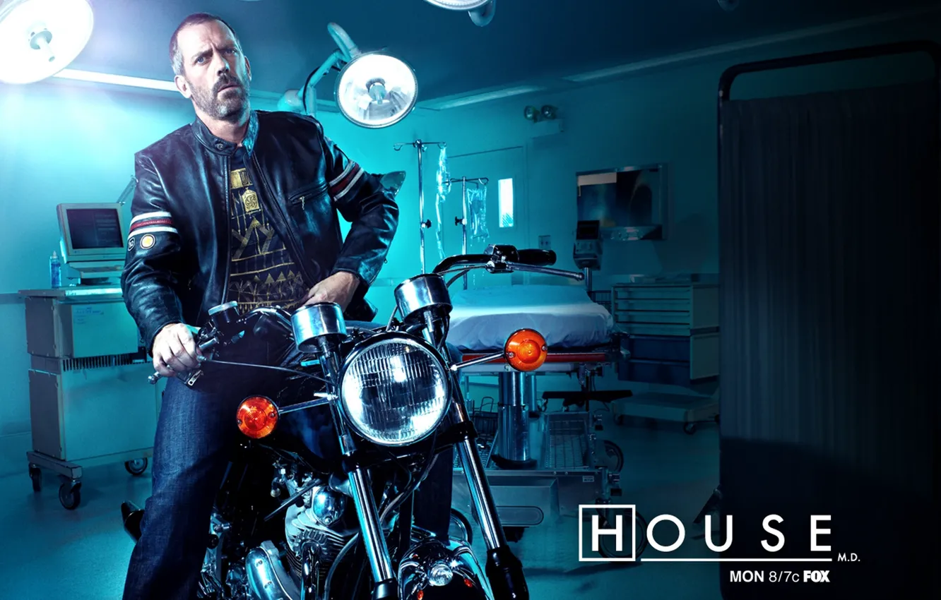 Photo wallpaper motorcycle, Dr., hospital, bike, house