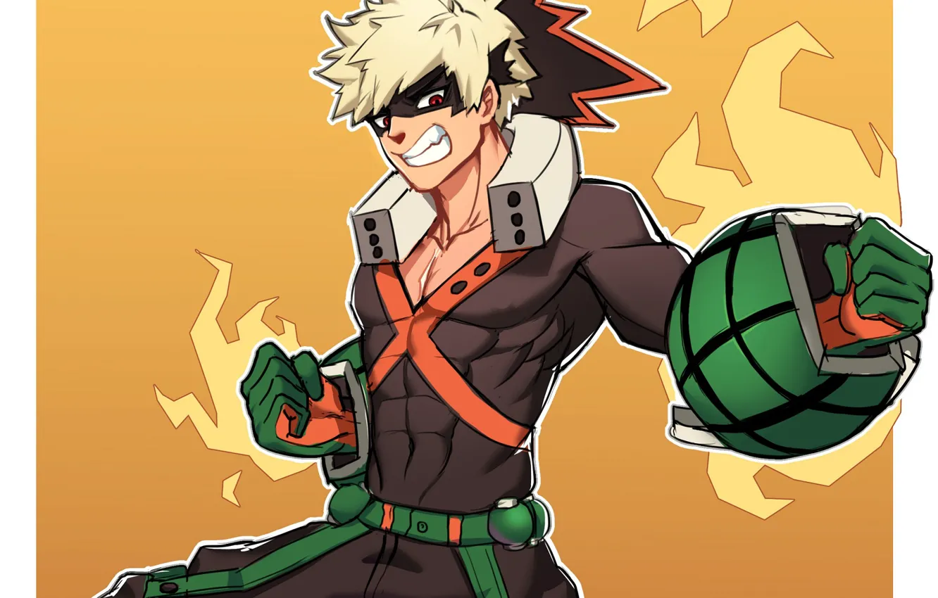 Photo wallpaper Boku no Hero Academy, My hero Academy, Bakugou Katsuki, Bakuga Katsuki, Pixiv Id 4800296