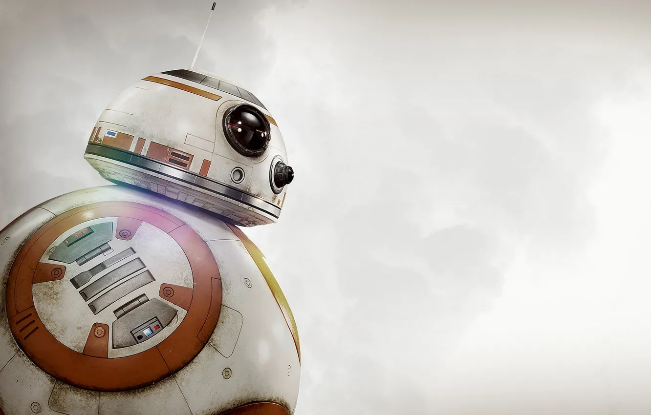 Photo wallpaper background, fiction, robot, Star Wars: The Force Awakens, Star wars: the force awakens, BB 8