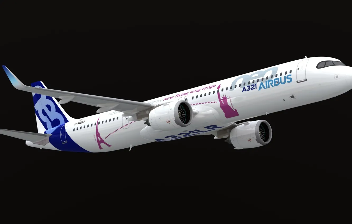Photo wallpaper model, Airbus, Blender3D, A321LR Neo