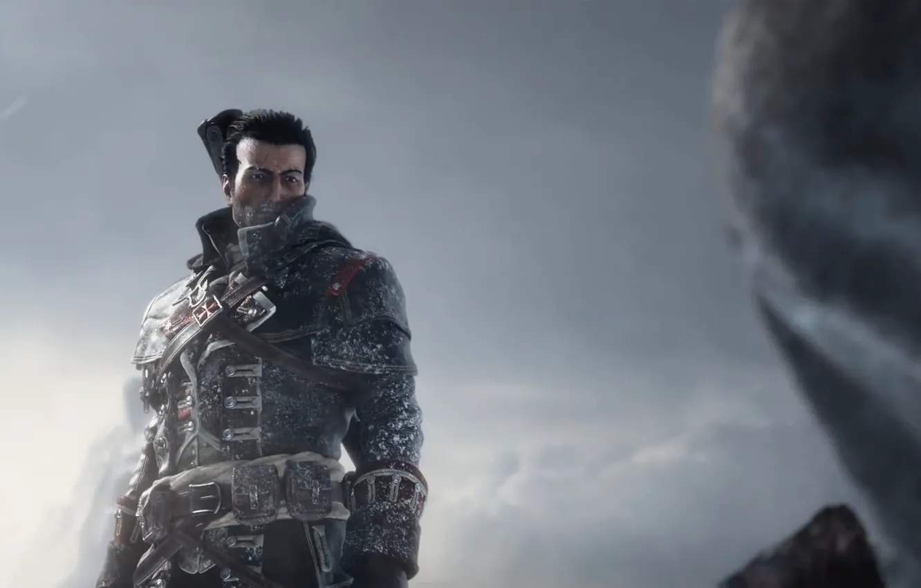 Photo wallpaper winter, look, Templar, revenge, assassin, Assassin's Creed, Rogue, Shay Patrick Cormac