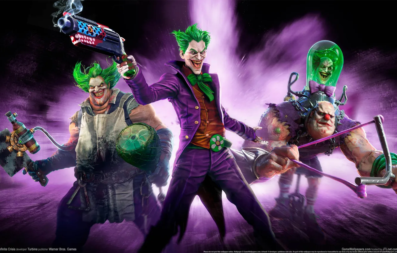 Photo wallpaper weapons, Joker, Joker, game wallpapers, Trinity, Infinite Crisis