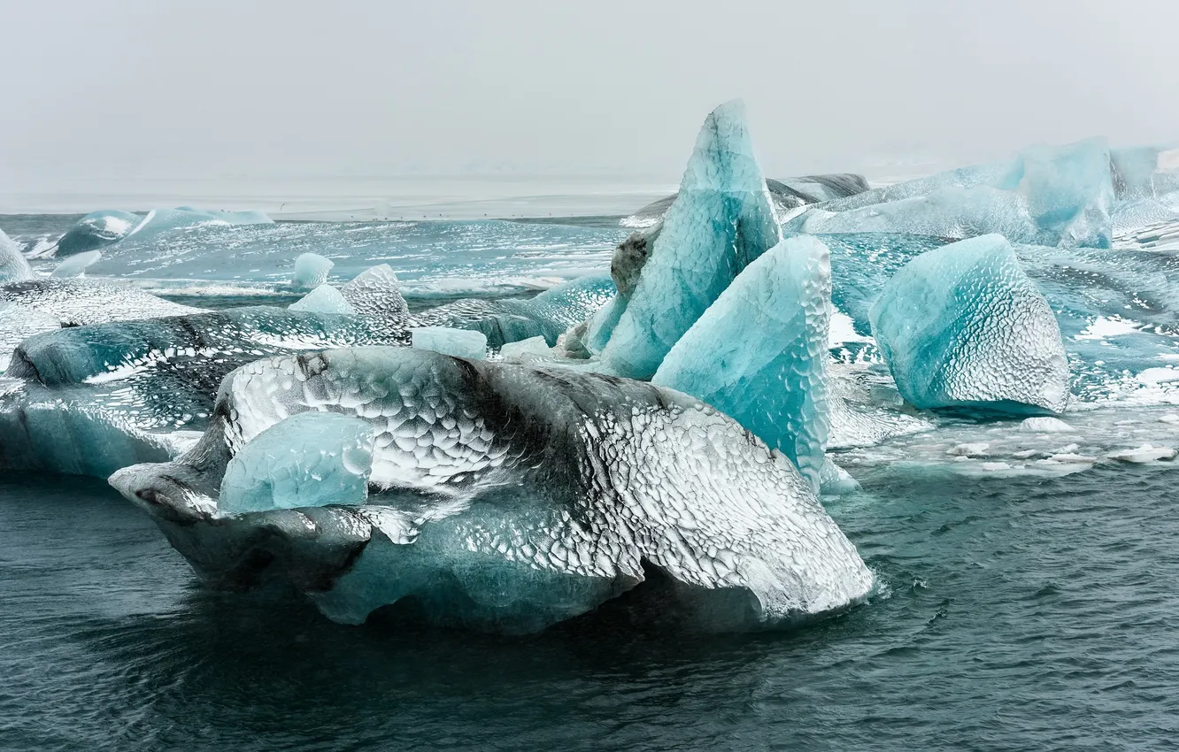 Photo wallpaper sea, nature, ice