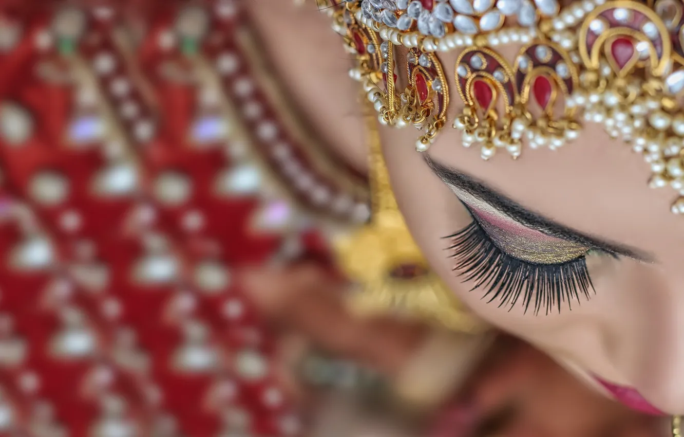 Photo wallpaper eyes, girl, background