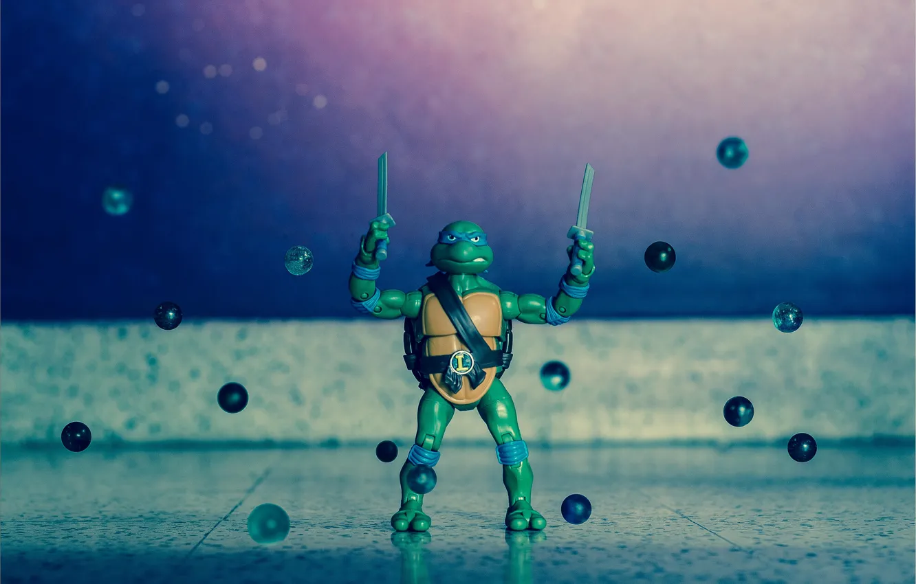 Photo wallpaper sword, katana, sword, marble, Teenage mutant ninja turtles, katana, Teenage Mutant Ninja Turtles, Leonard