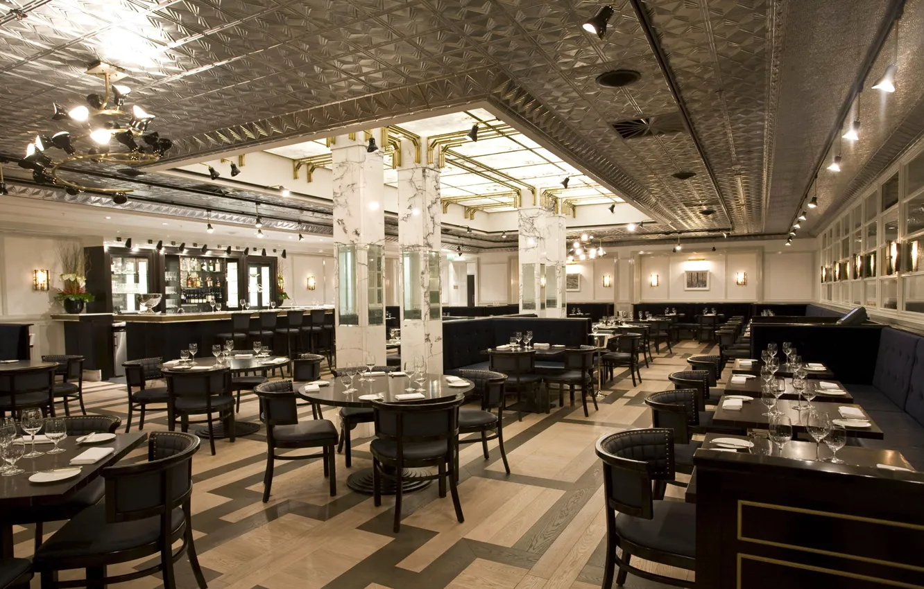 Photo wallpaper table, chair, restaurant, the hotel, the hotel, dining room