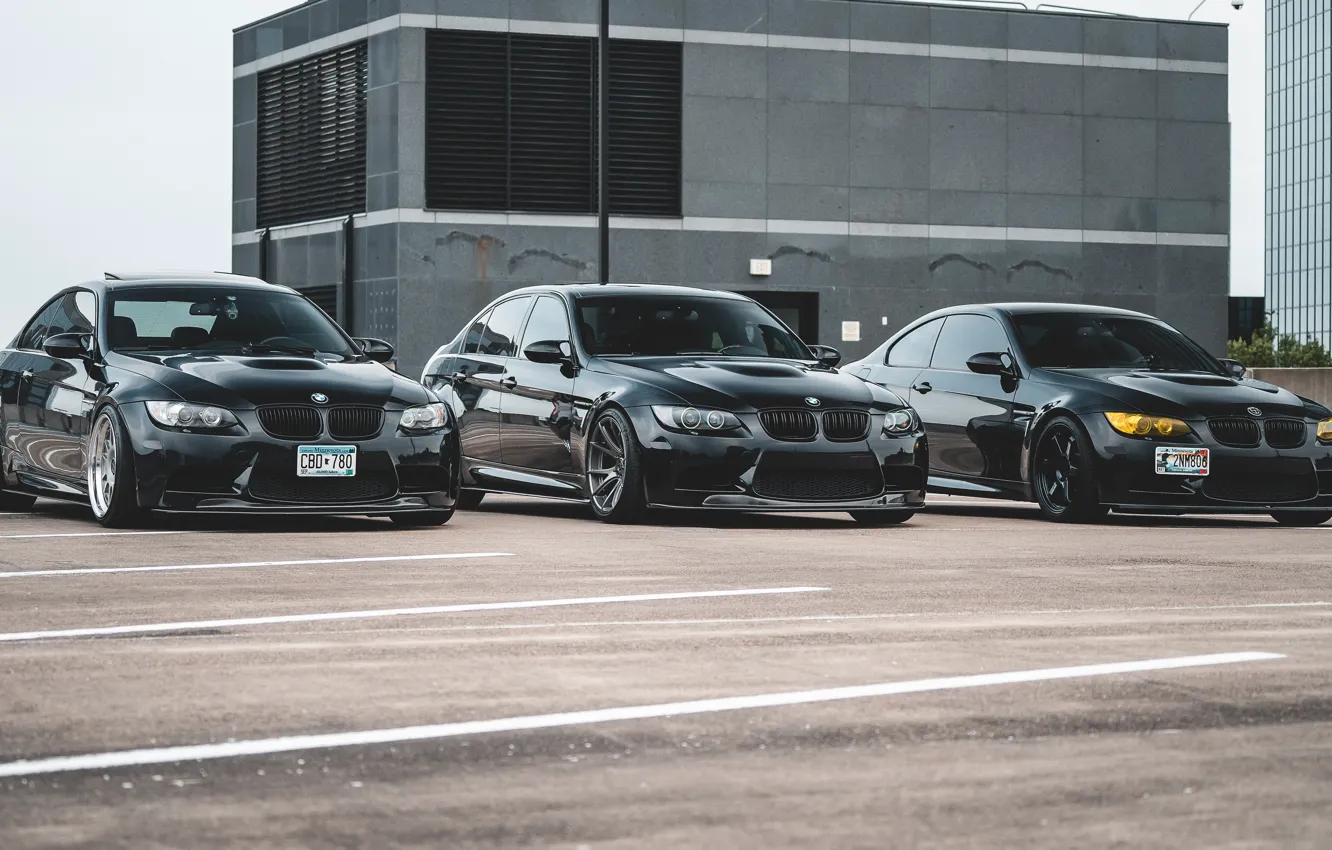 Photo wallpaper bmw, black, e92, e90