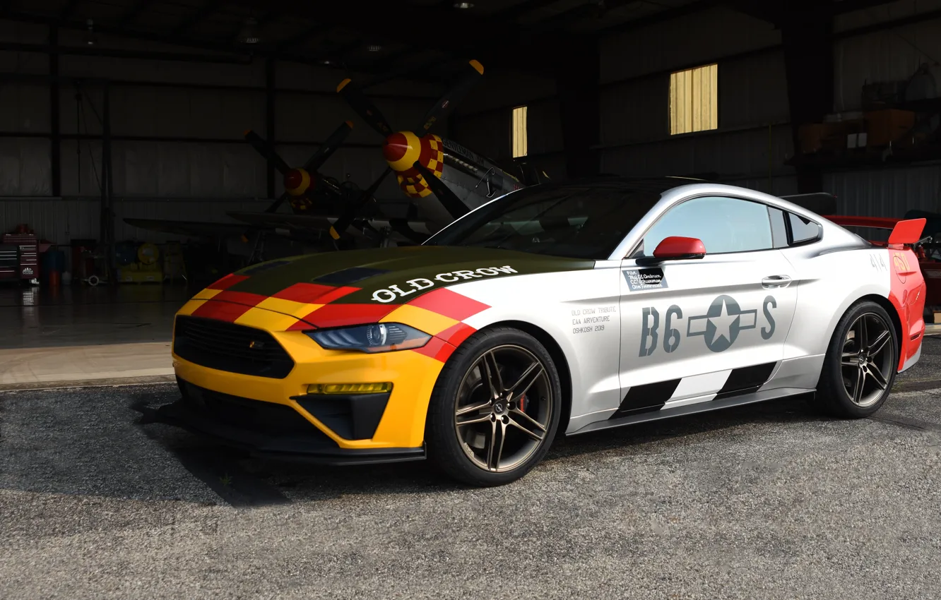 Photo wallpaper Ford, Mustang GT, Roush, 2019, Old Crow