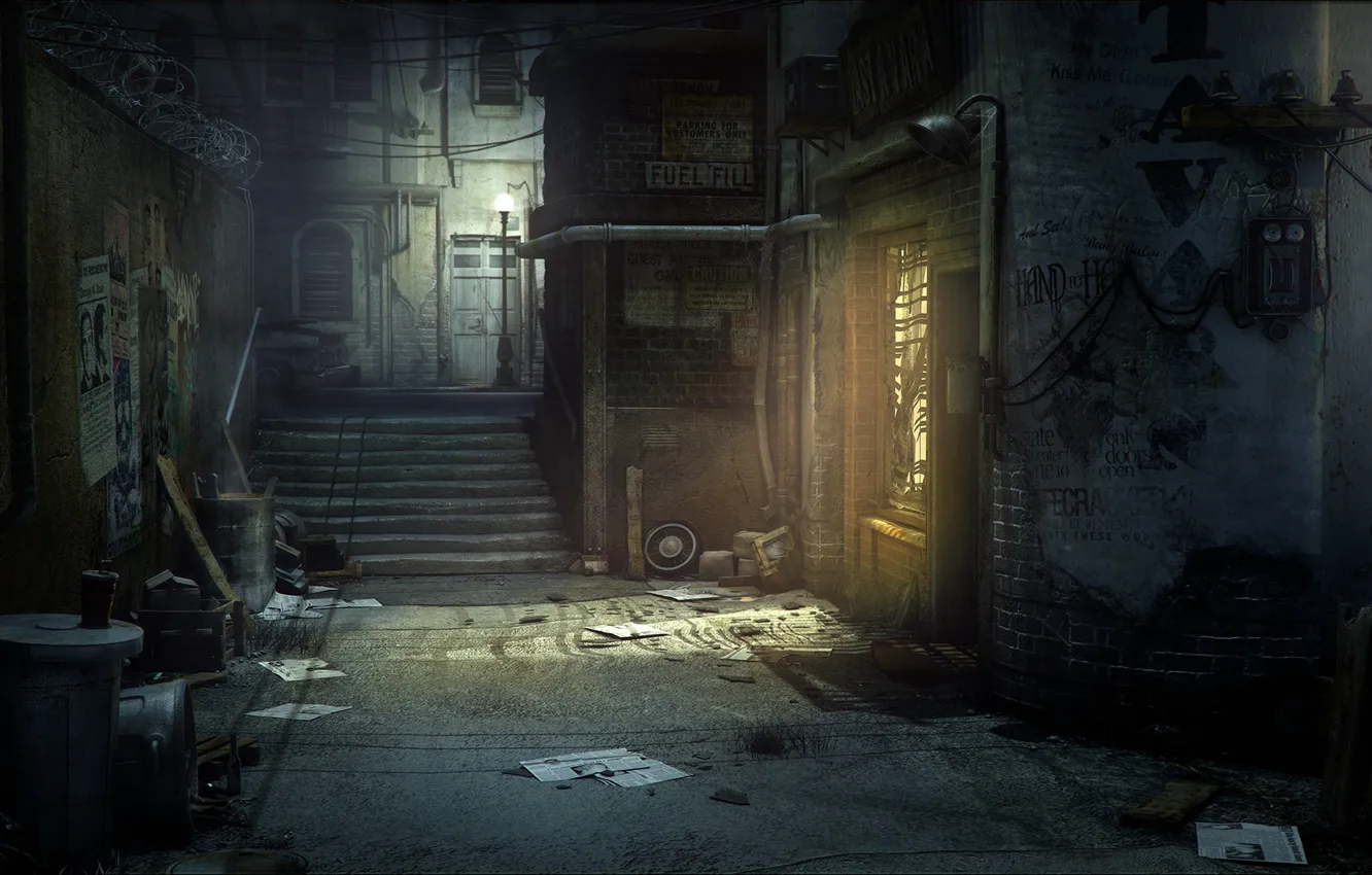 Photo wallpaper light, night, the city, building, home, wheel, window, lights