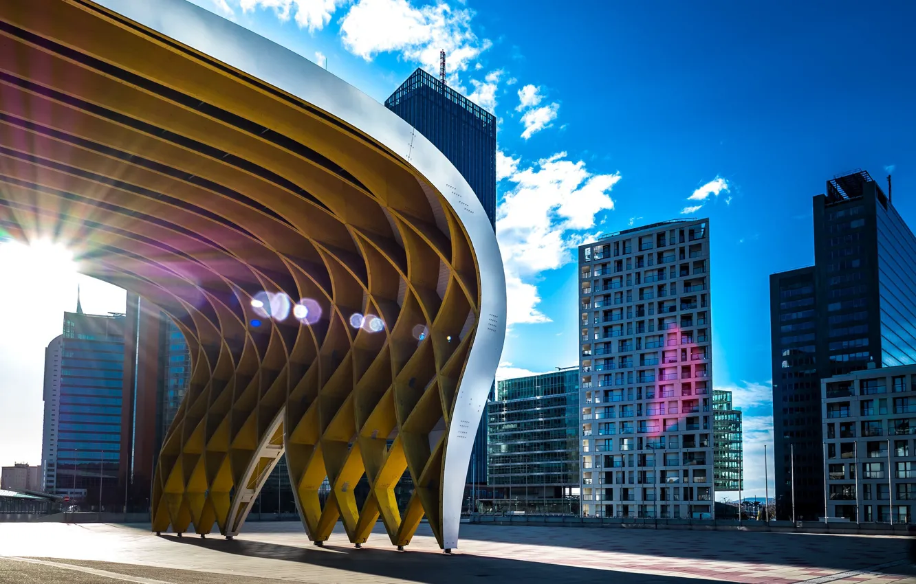 Photo wallpaper the sky, clouds, building, Austria, architecture, Vienna