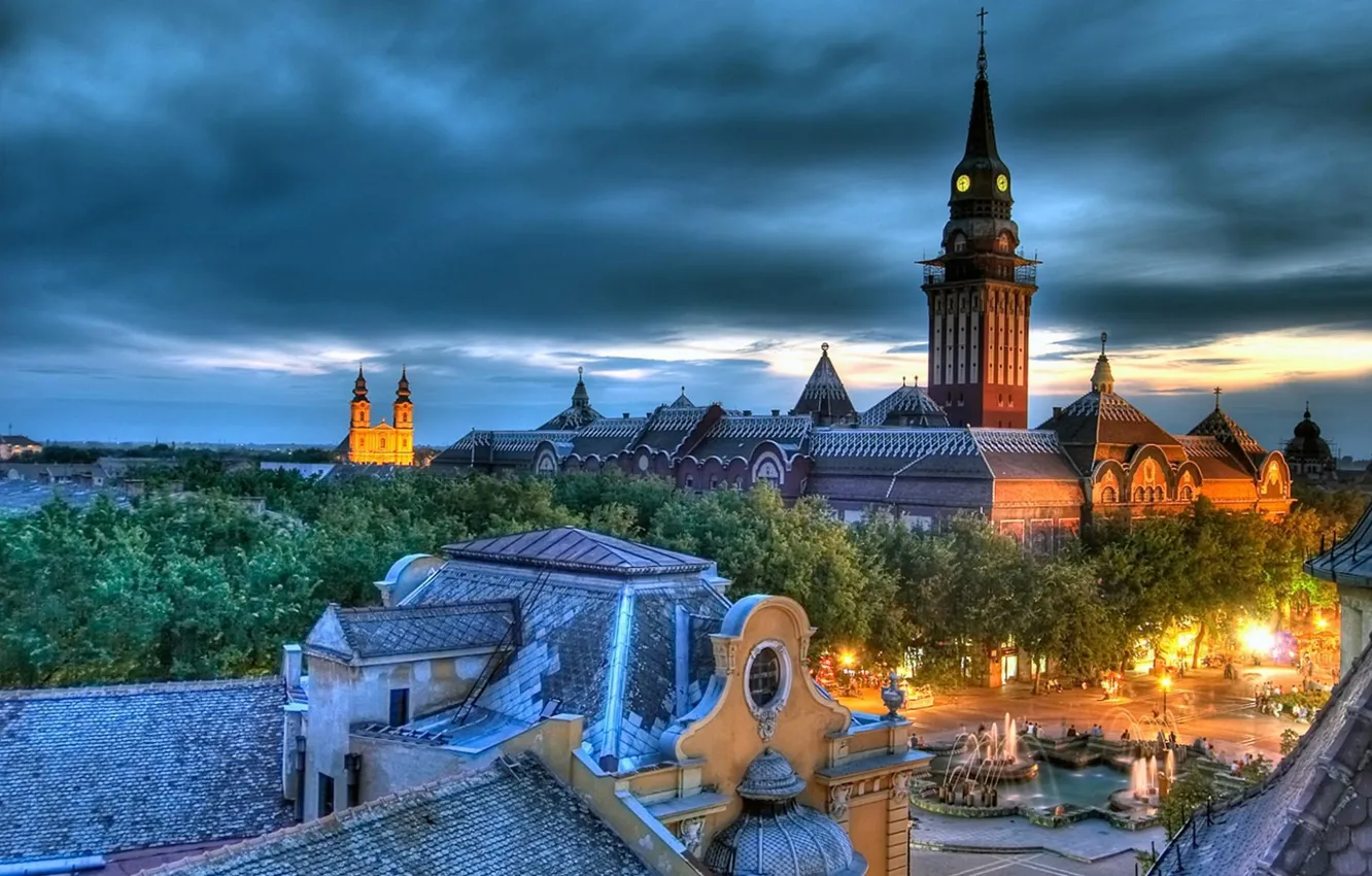 Photo wallpaper home, beauty, area, Church, Cathedral, fountain, Serbia, Serbia