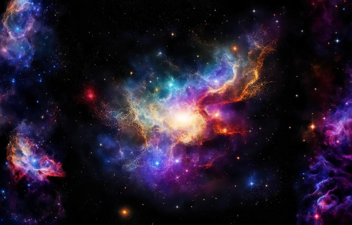 Photo wallpaper space, stars, landscape, nebula, nature, the universe, fantasy, galaxy